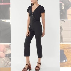 Black jumpsuit with buttons